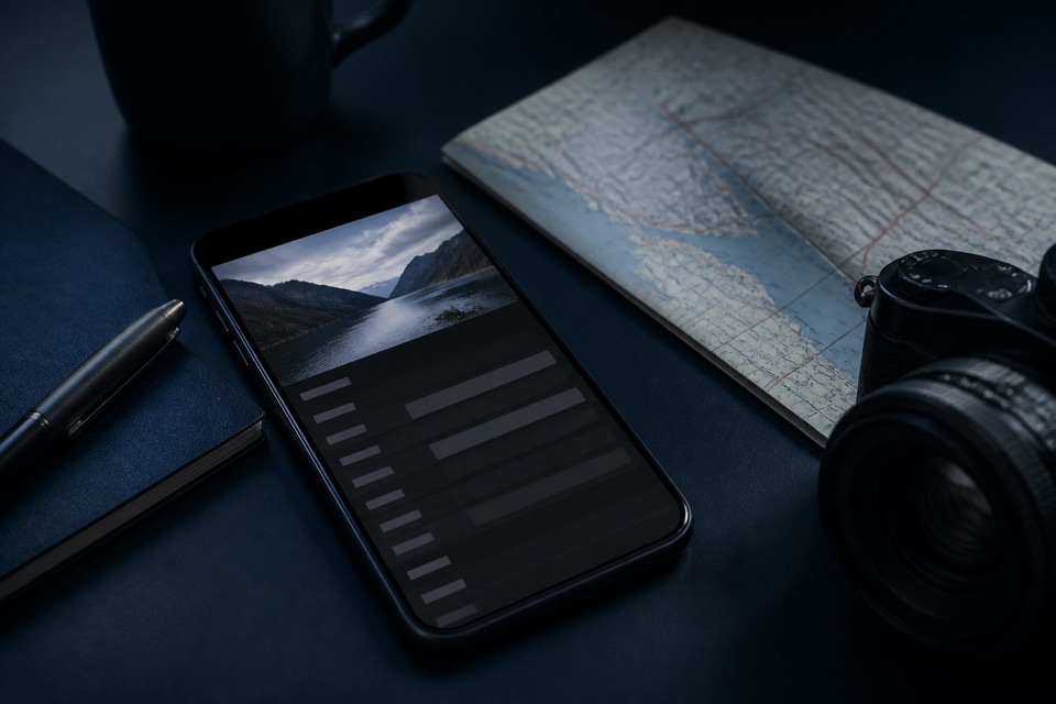 Camera and phone representing photo metadata privacy